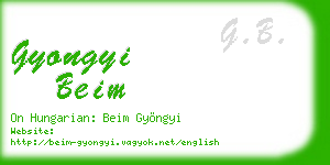 gyongyi beim business card
